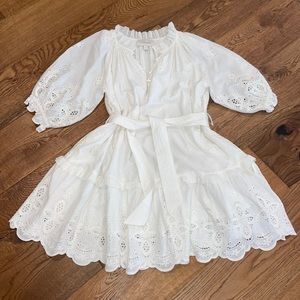Cleobella white eyelet cotton dress, Small